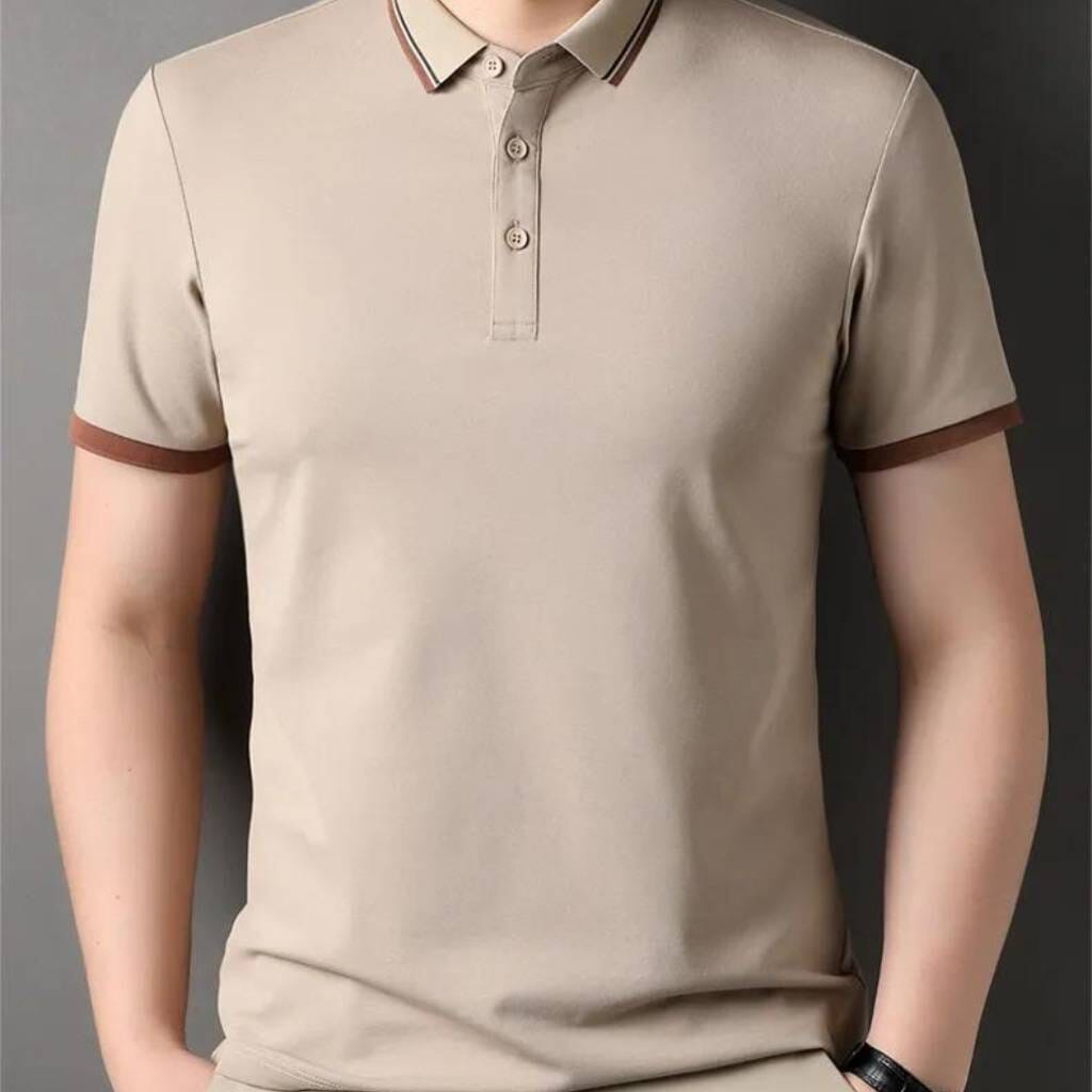 Camisa Polo Elegancy Camisa Polo Elegancy VINNCI Store Bege P 