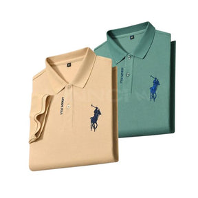 Kit 02 Camisas Polo Ralph Vinnci Kit 02 Camisas Polo Ralph Vinnci VINNCI Store Bege / Verde P 