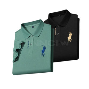 Kit 02 Camisas Polo Ralph Vinnci Kit 02 Camisas Polo Ralph Vinnci VINNCI Store Preta / Verde P 