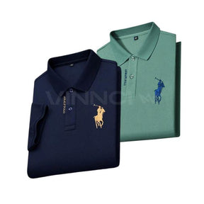 Kit 02 Camisas Polo Ralph Vinnci Kit 02 Camisas Polo Ralph Vinnci VINNCI Store Verde / Azul P 