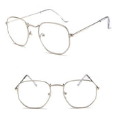 Óculos de Sol - Hexagon™ - UV400 Óculos de Sol - Hexagon™ - UV400 VINNCI Store Prata Branco 