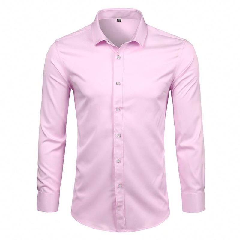 Camisa Social Lisa Conforto Anti Amassado VINNCI Store Rosa P 
