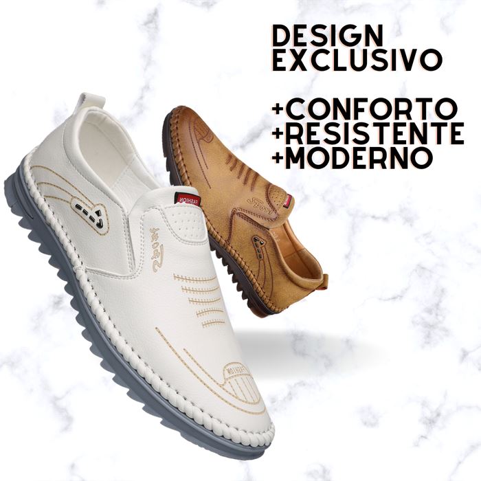 Sapato de Couro Italian - Ultra Confortável e respirável Sapato de Couro Italian - Ultra Confortável e respirável VINNCI Store 