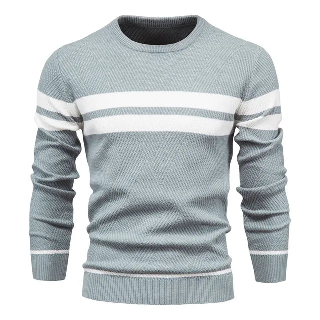 Suéter Masculino Listrado Comfort - VINNCI Store