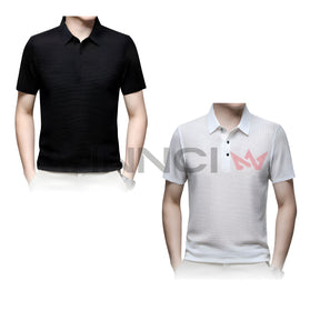Camisa Polo Premium Texturizada - Conforto e Elegância [Compre 1, Leve 2] Camisa Polo Premium Texturizada - Conforto e Elegância [Compre 1, Leve 2] VINNCI Store Preto Branco P