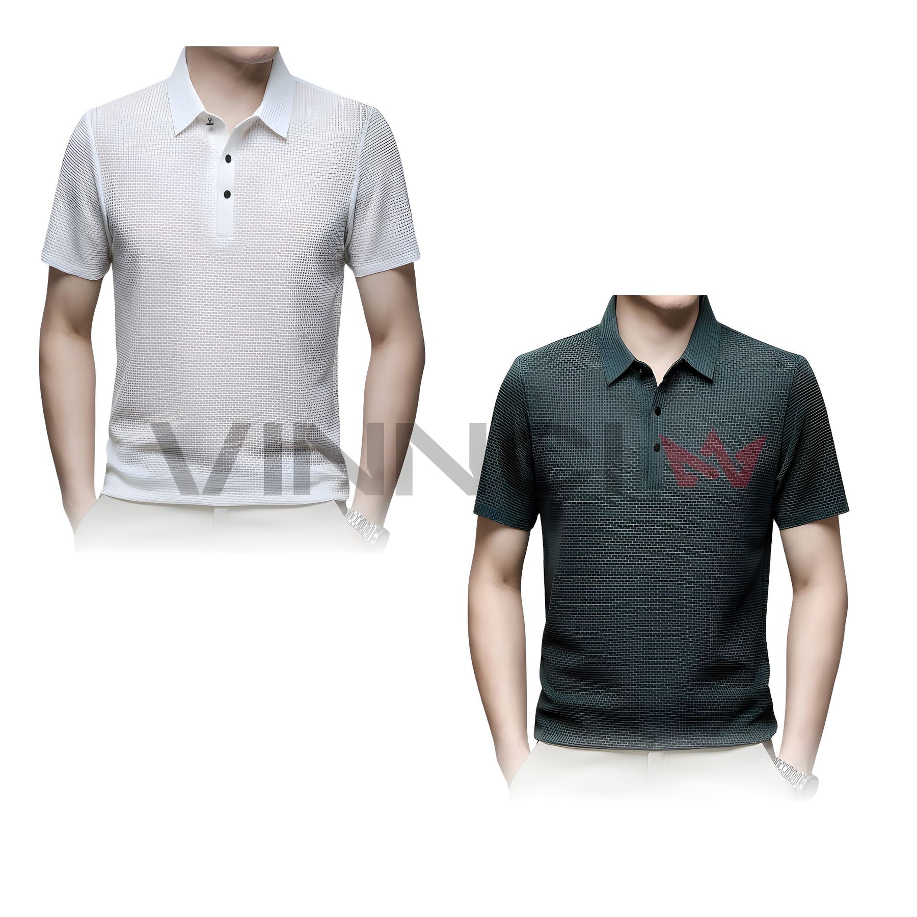 Camisa Polo Premium Texturizada - Conforto e Elegância [Compre 1, Leve 2] Camisa Polo Premium Texturizada - Conforto e Elegância [Compre 1, Leve 2] VINNCI Store Verde Branco P