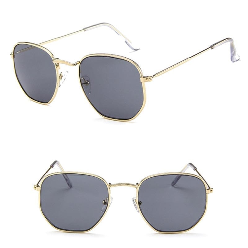 Óculos de Sol - Hexagon™ - UV400 Óculos de Sol - Hexagon™ - UV400 VINNCI Store Cinza Ouro 