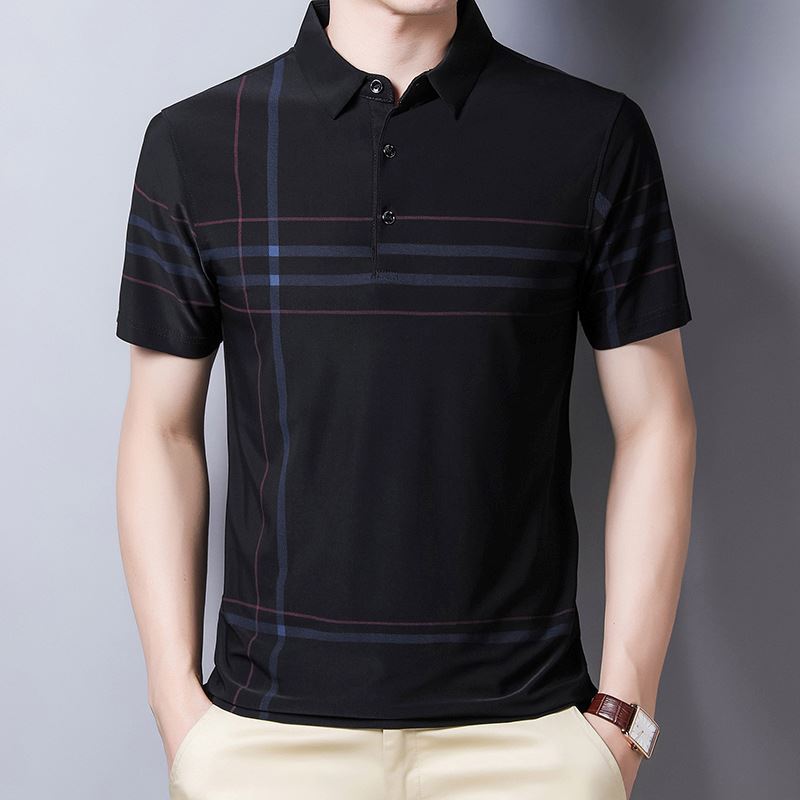 Camisa Polo Listrada - Elegante Camisa Polo Listrada - Elegante VINNCI Store Preto P 