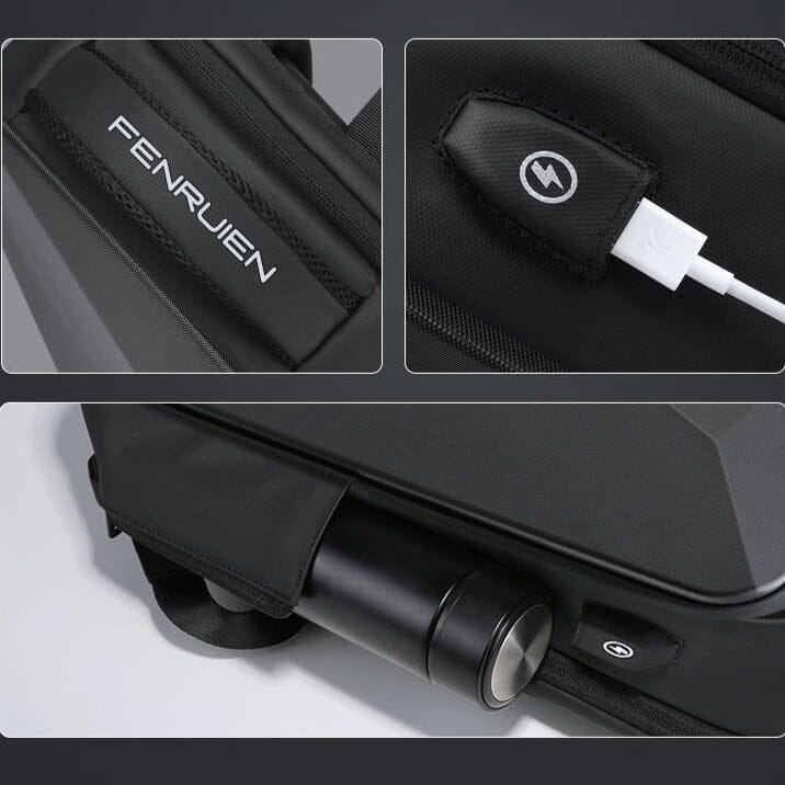 Mochila Executiva Fenruen - Notebook 14`, Expansível, Impermeável e Porta USB - VINNCI Store