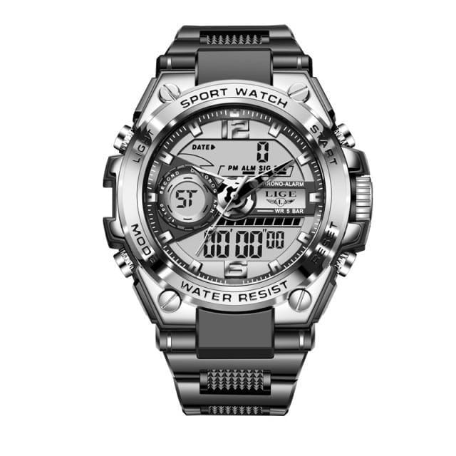 Relógio LIGE Sport Relógio LIGE Sport - Relógios 001 VINNCI Store Prata/Preto 