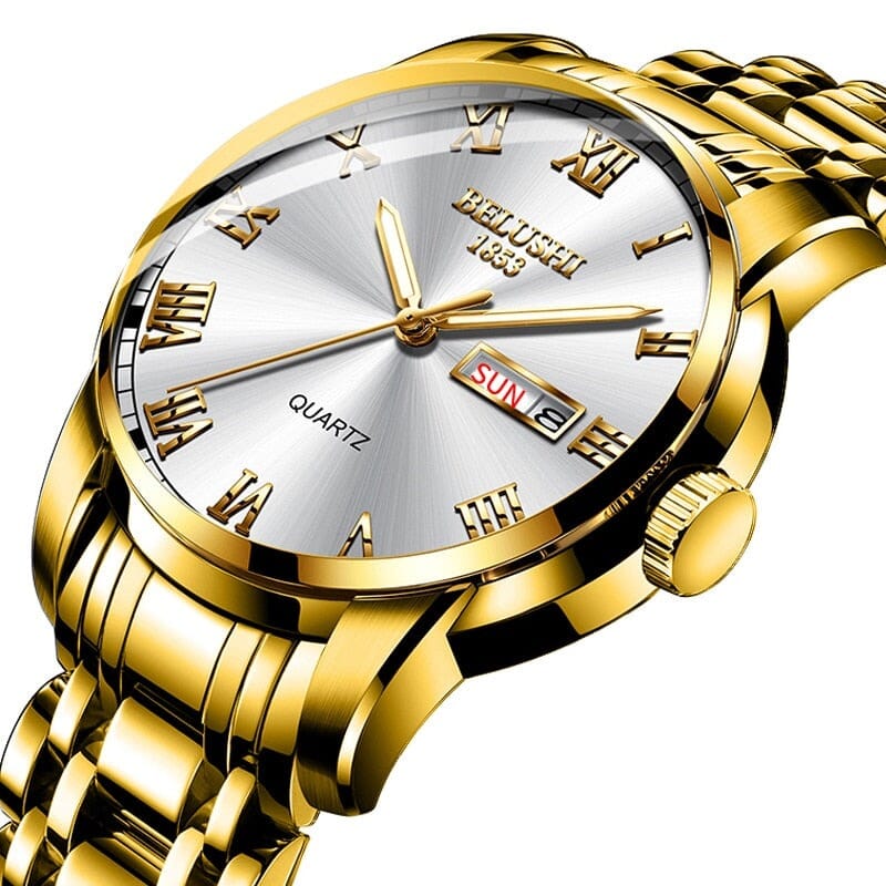Relógio Masculino Moderno e Minimalista Relógio Masculino Moderno e Minimalista - Relógios 001 VINNCI Store Dourado e Branco 